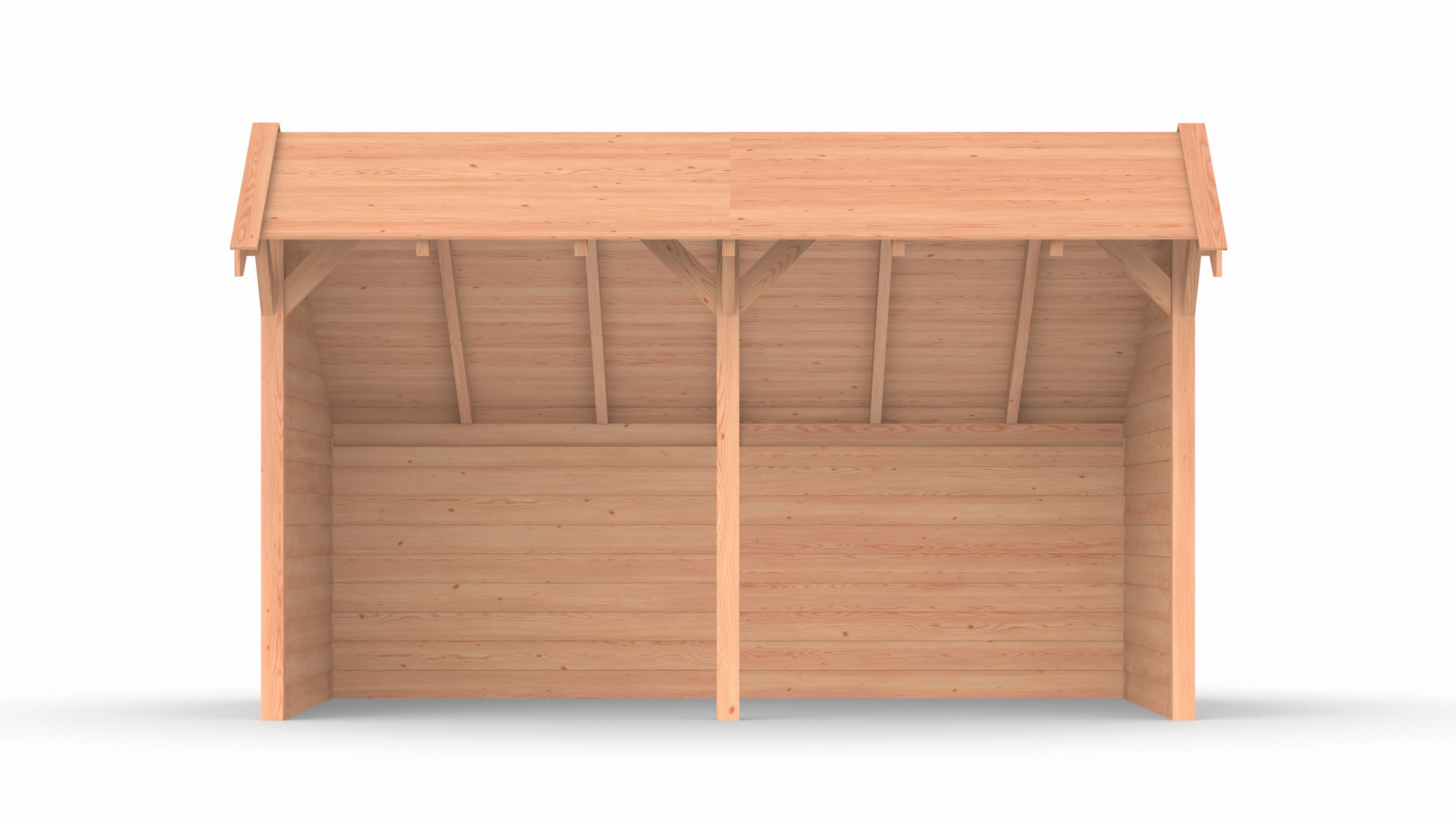 Douglas kapschuur, 500 x 300, met achterwand en twee zijwanden, Westwood Comfort - Afbeelding 5